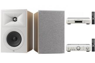 DENON PMA-600NE s + DCD-600NE + JBL STAGE 250B latte